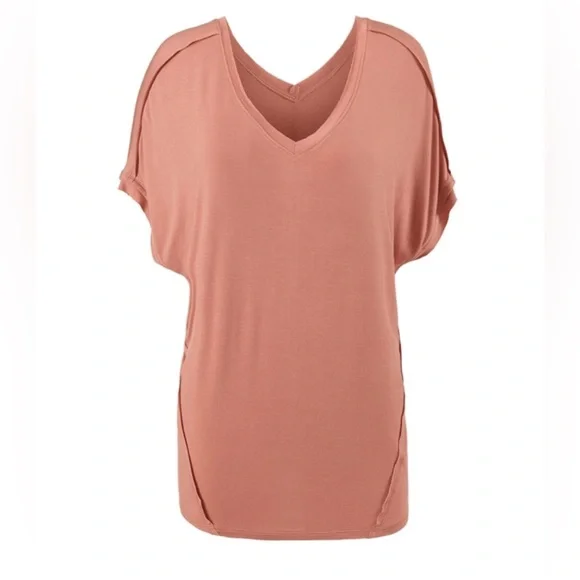 CAbi Women's Short Sleeve Tee - Rose - Picture 1 of 4